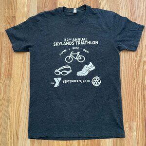 Next Level Apparel Skylands Triathlon Graphic T-Shirt Unisex Gray